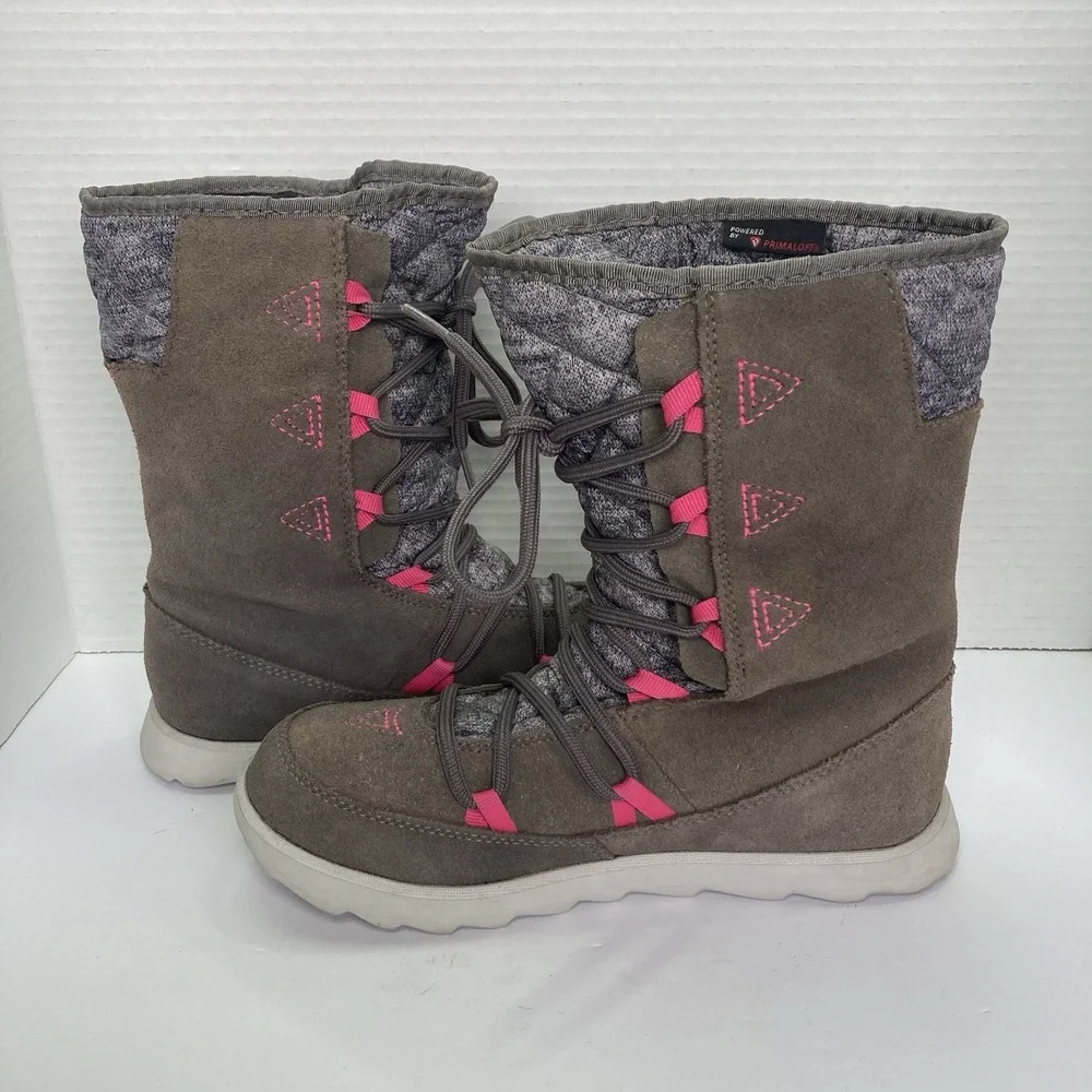 The North‎ Face Women's Size 6 Shoes Thermoball Apres Mid Calf  Boots Brown Gray
